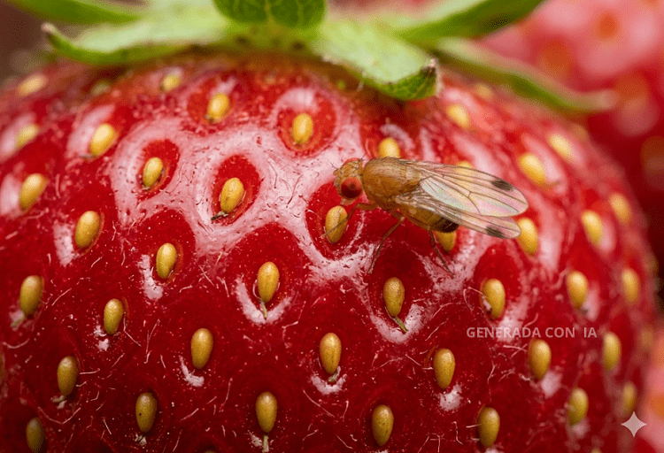 Imagen-IA-Drosophila-suzukii-sobre-frutilla