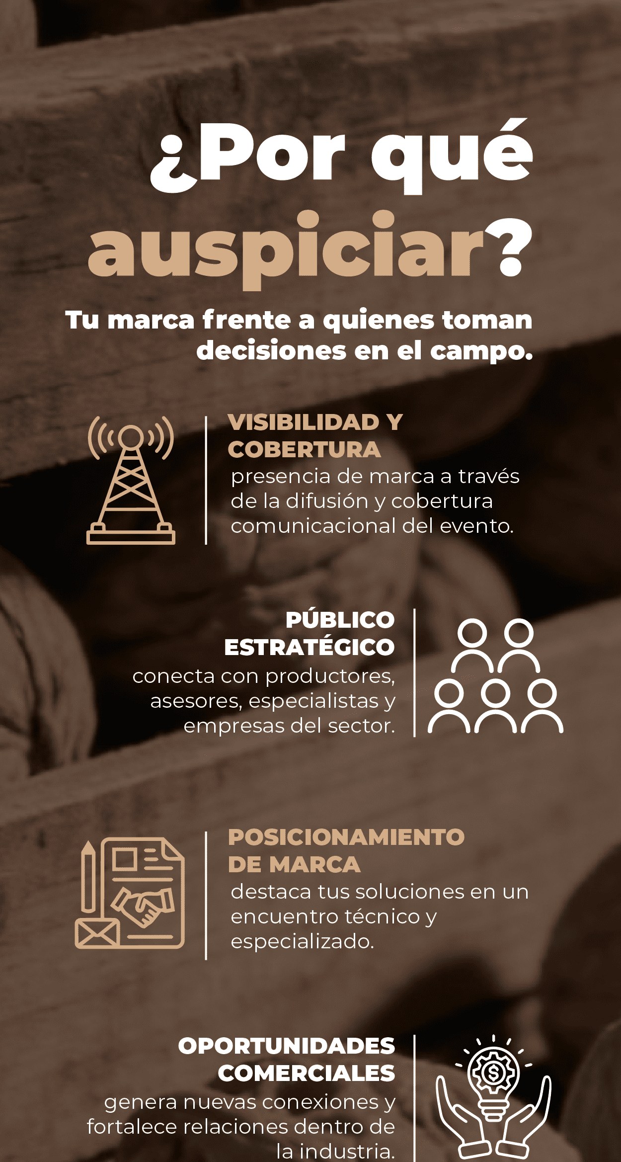 ¿Por qué auspiciar?